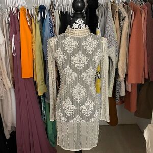 Elegant Lace Embellished Dress